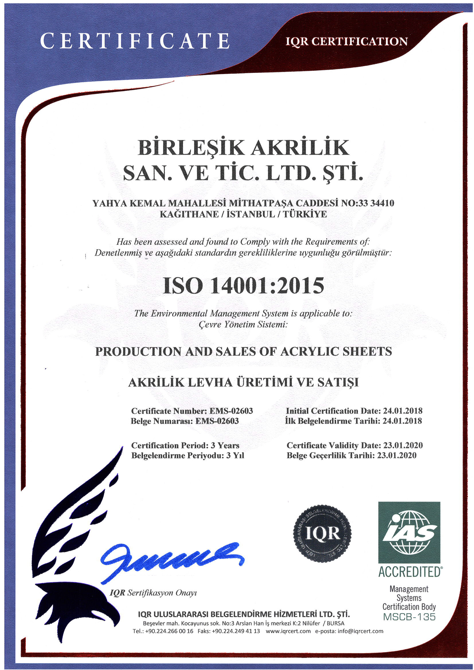 certificat Bas Surface
